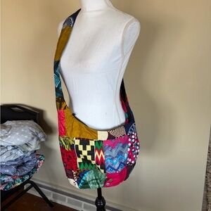 New African Print Colorful Patchwork Shoulder Bag Purse from Uganda